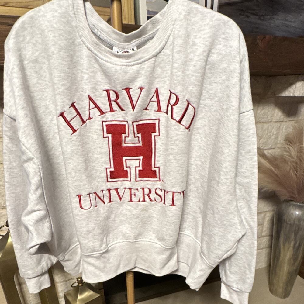 Y2K Harvard Crimson Sweatshirt XXL Collegiate custom crop 27-1/2”W x 22-1/2”L